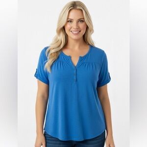 Croft and Barrow blue top size 2X